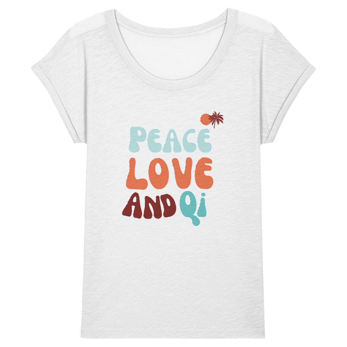 Image back Peace Love and QI Women's T