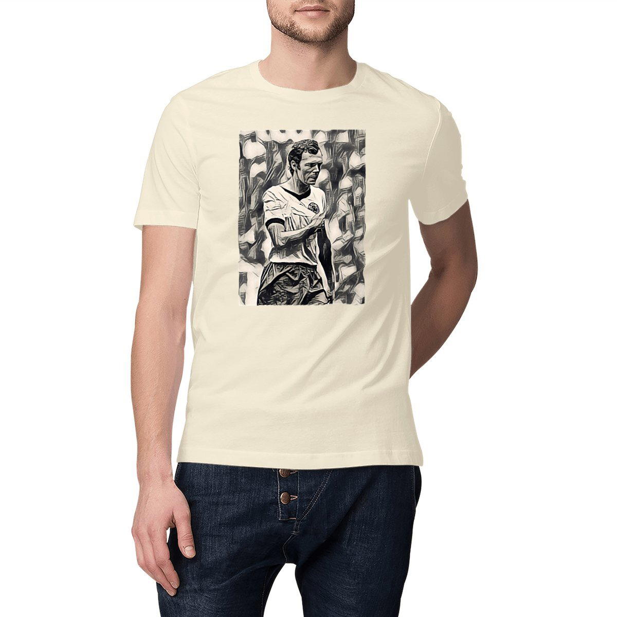 Image front T-Shirt illustration Beckenbauer - Foot vintage
