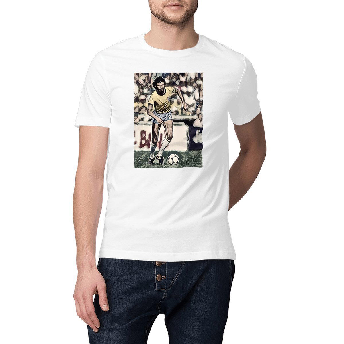 Image front T-Shirt illustration Socrates - Foot vintage
