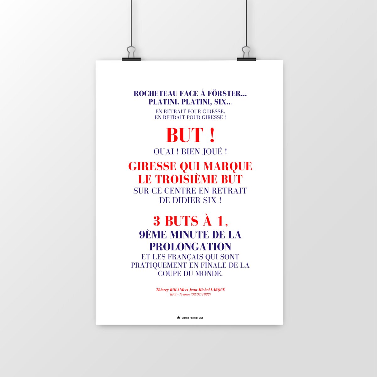 Image front Affiche citation Thierry Roland - Désillusion andalouse - Foot nostalgie