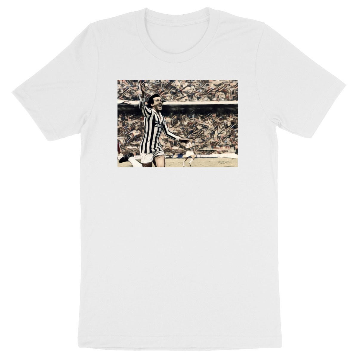 Image back T-Shirt illustration Michel Platini - Foot vintage