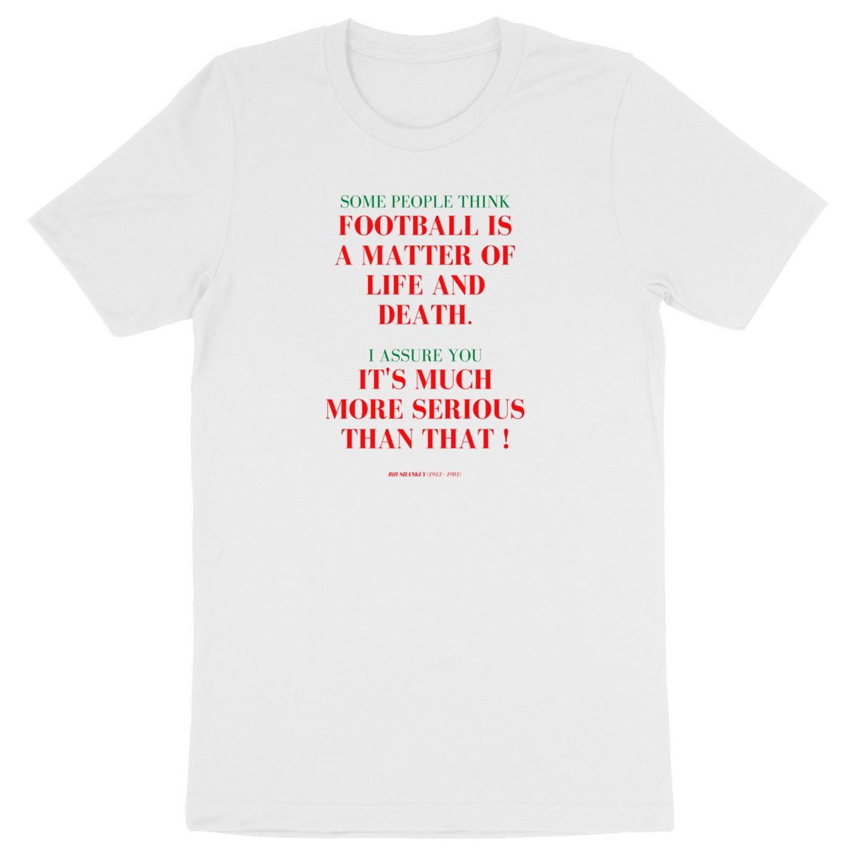 Image back T-shirt citation - Bill Shankly - To be or not to be football - Foot vintage