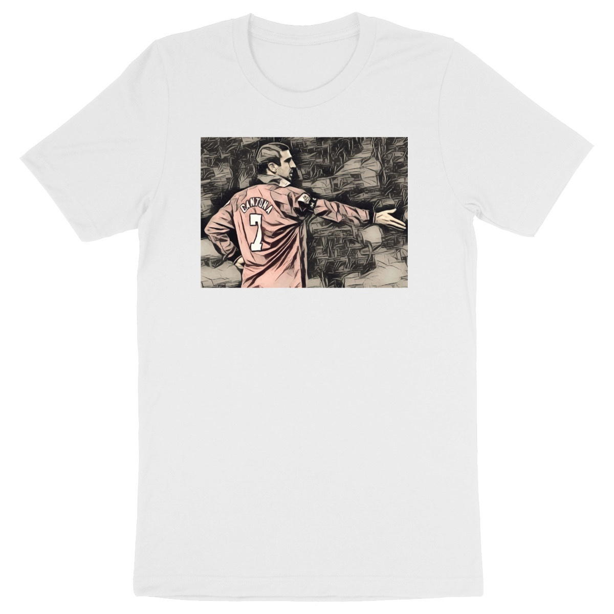 Image back T-Shirt illustration Eric Cantona - Foot vintage