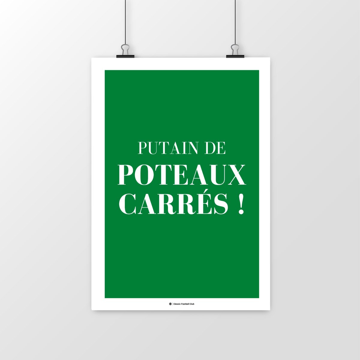 Image front Affiche Poteaux carrés - Saint Etienne Bayern 76 - Foot Nostalgie