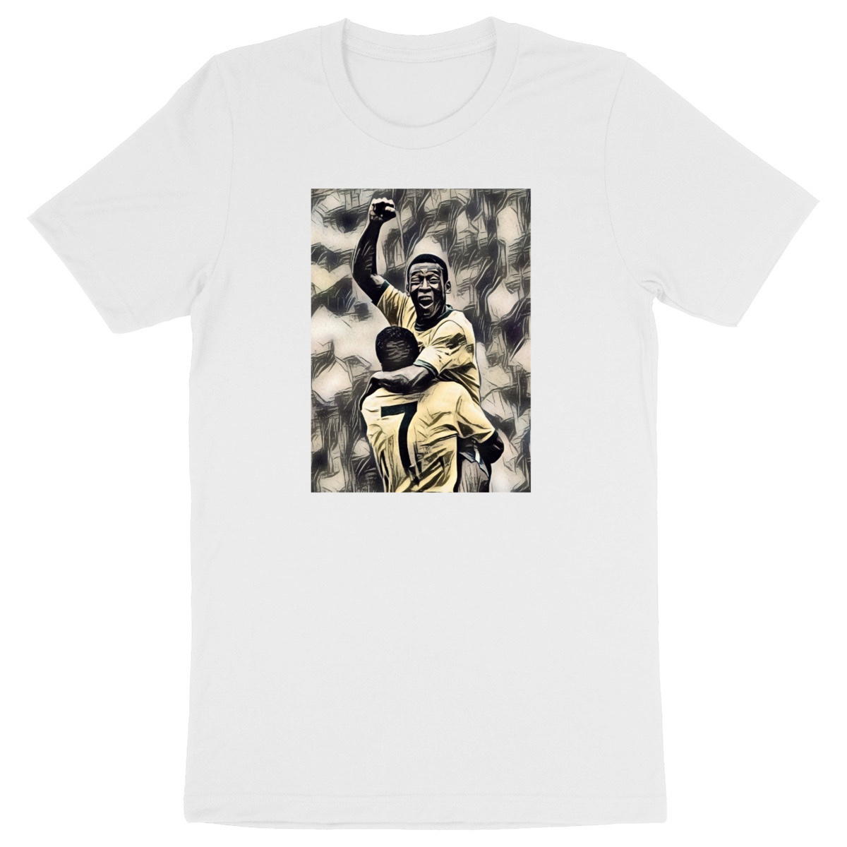 Image back T-Shirt illustration Pelé - Foot vintage