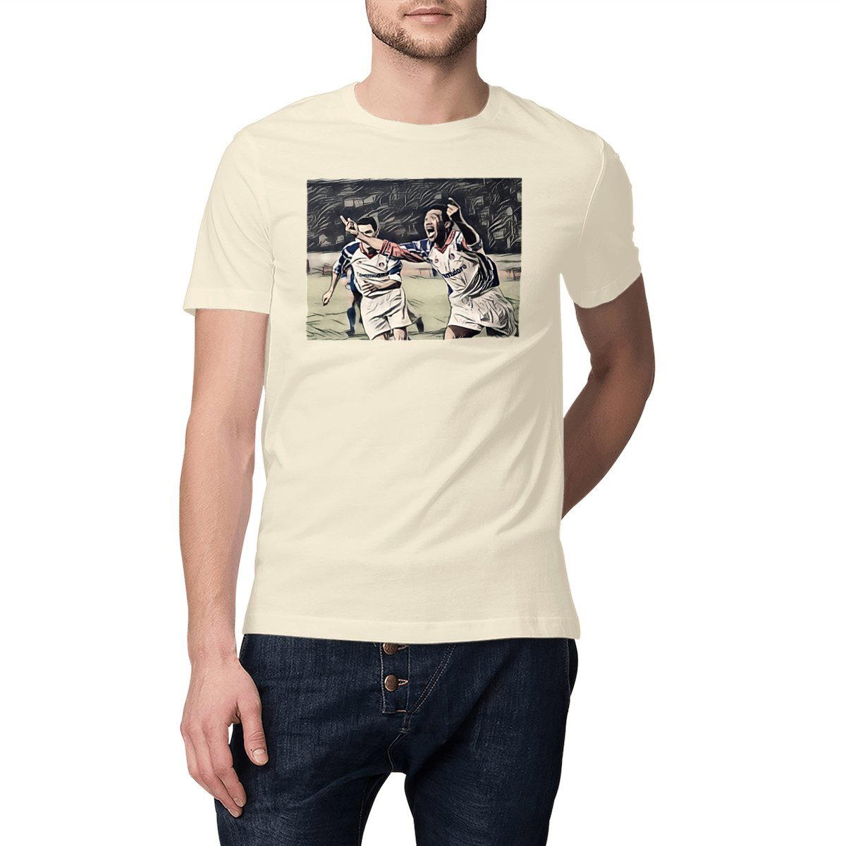 Image front T-Shirt illustration Kambouaré sauveur - Foot vintage