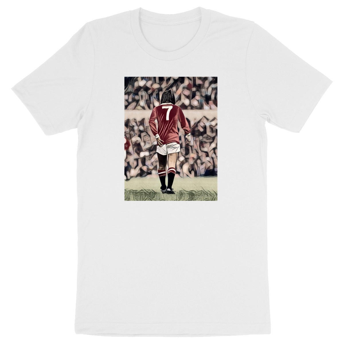 Image back T-Shirt illustration George Best - Foot vintage