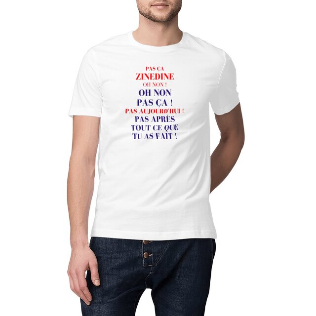 Image front T-Shirt citation - Thierry Gilardi - Coup de boule - Foot vintage