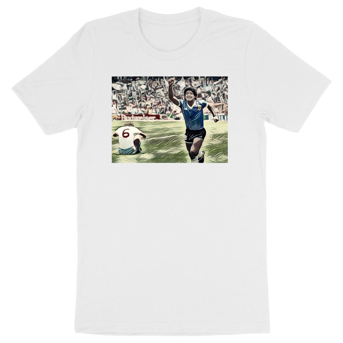 Image back T-Shirt illustration Diego Maradona - But du siècle - Foot vintage