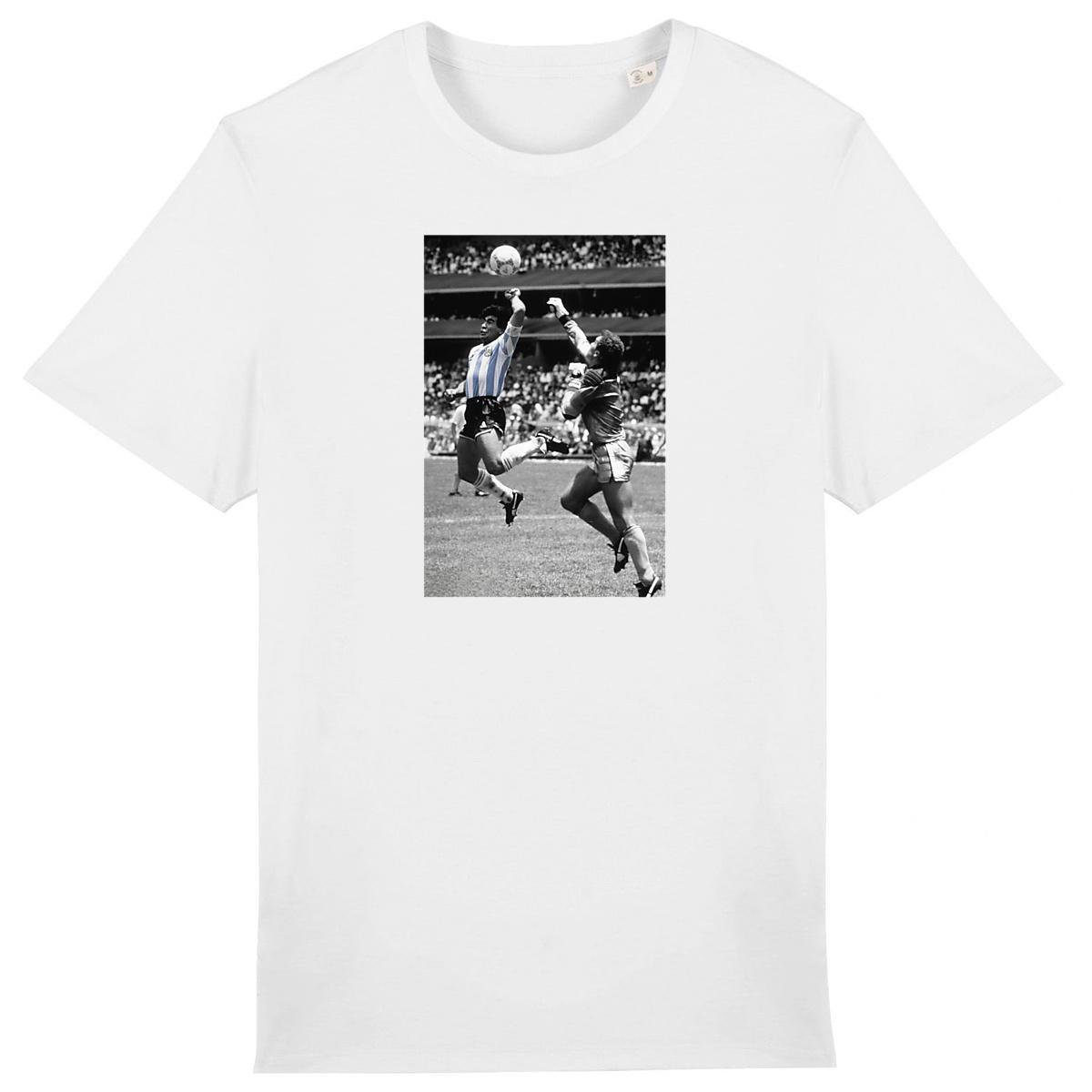Image back T-shirt Main de dieu - Foot vintage
