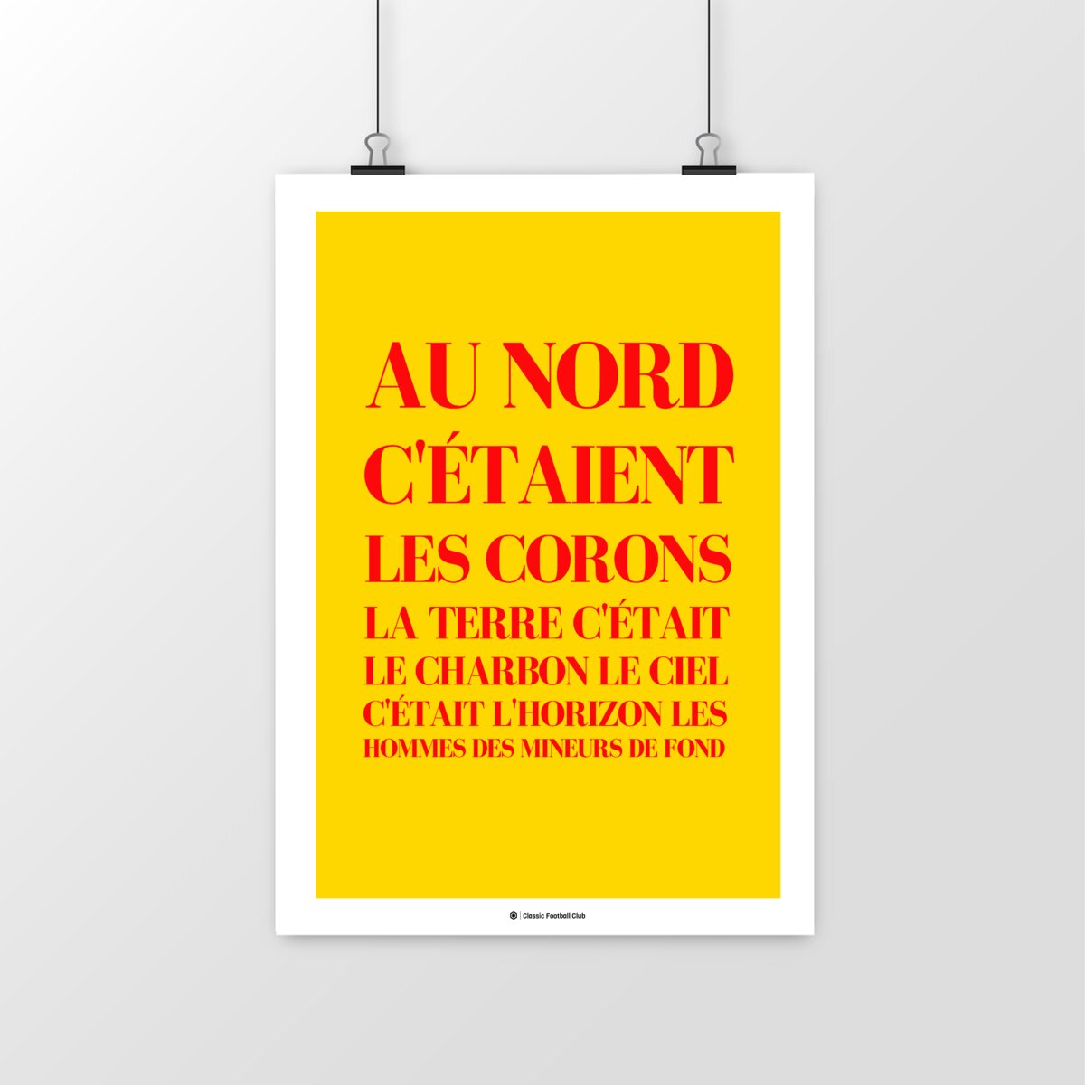 Image front Affiche déco - Chanson Les Corons ♫♫♫ - Foot nostalgie 