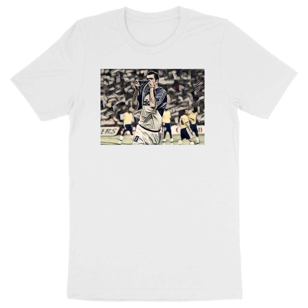Image back T-Shirt illustration Zizou - Foot vintage