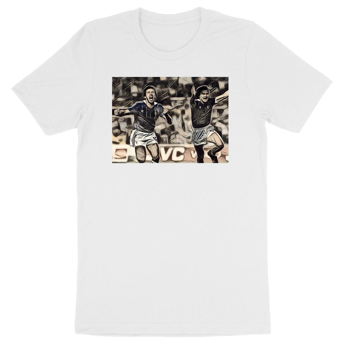 Image back T-Shirt illustration Alain Giresse - Séville 82 - Foot vintage