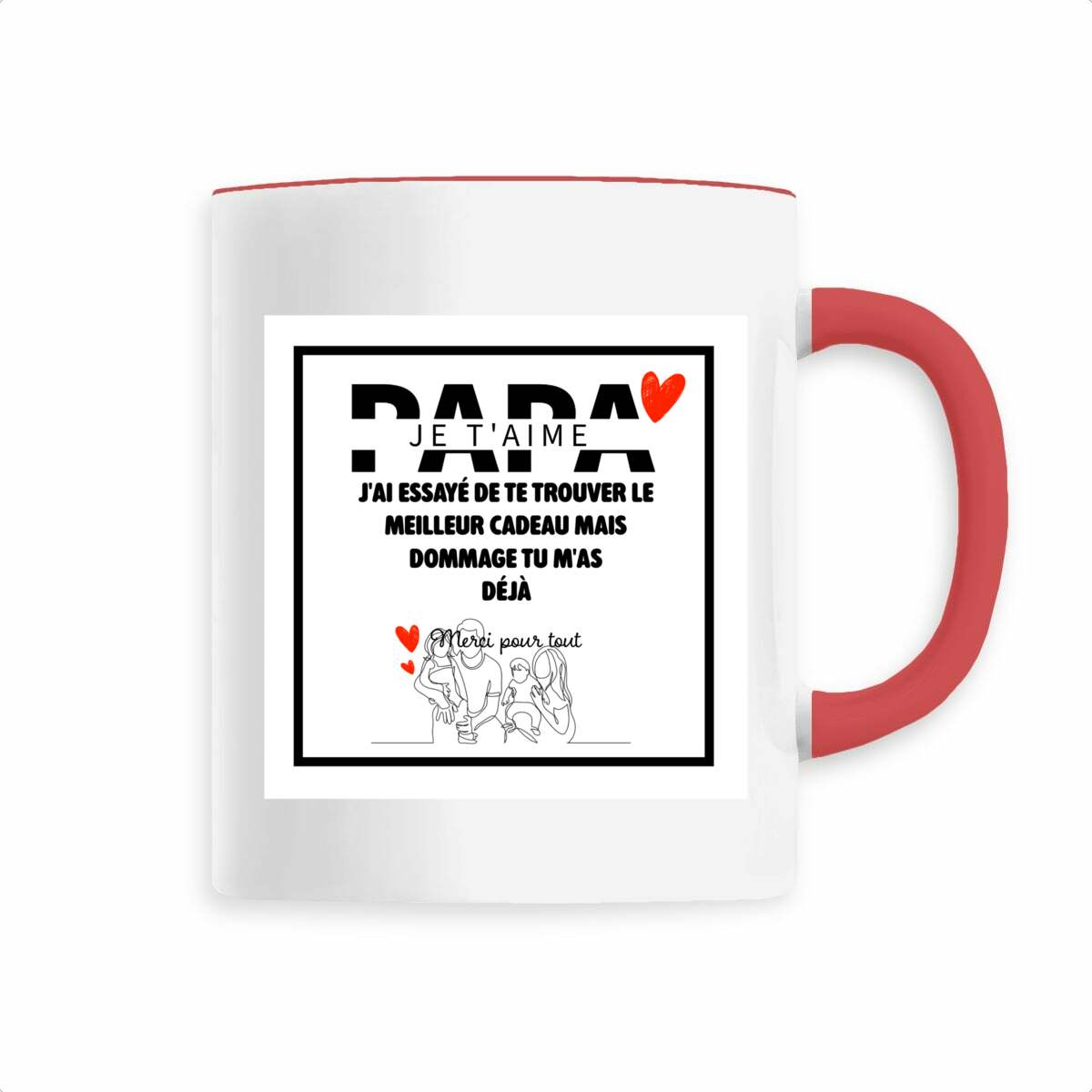Image back Mug Papa Je t'aime