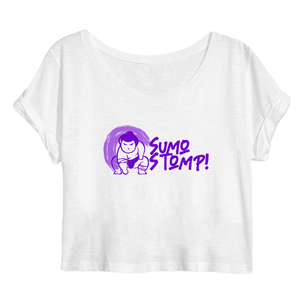 Sumo Stomp! Purple Logo Crop Top - Image