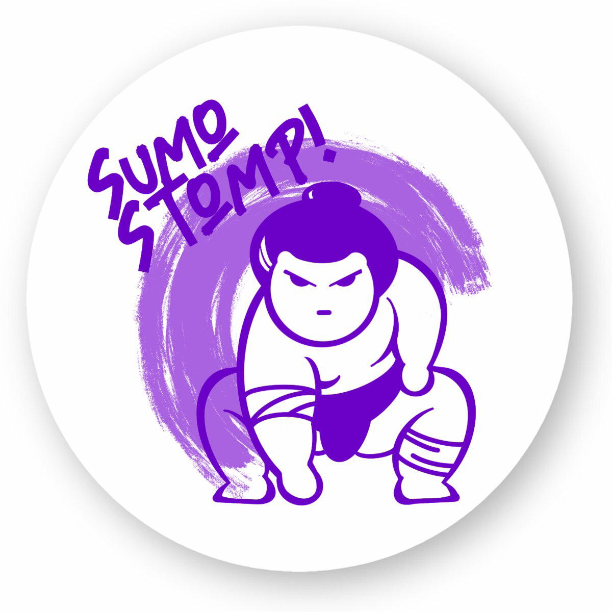 Sumo Stomp! round sticker