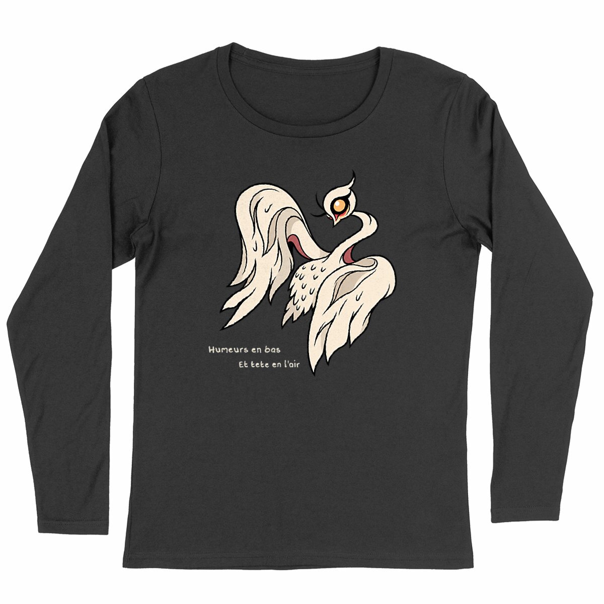 T-shirt léger coupe fem manches longues Bisolaire - Cygne fantastik - Image
