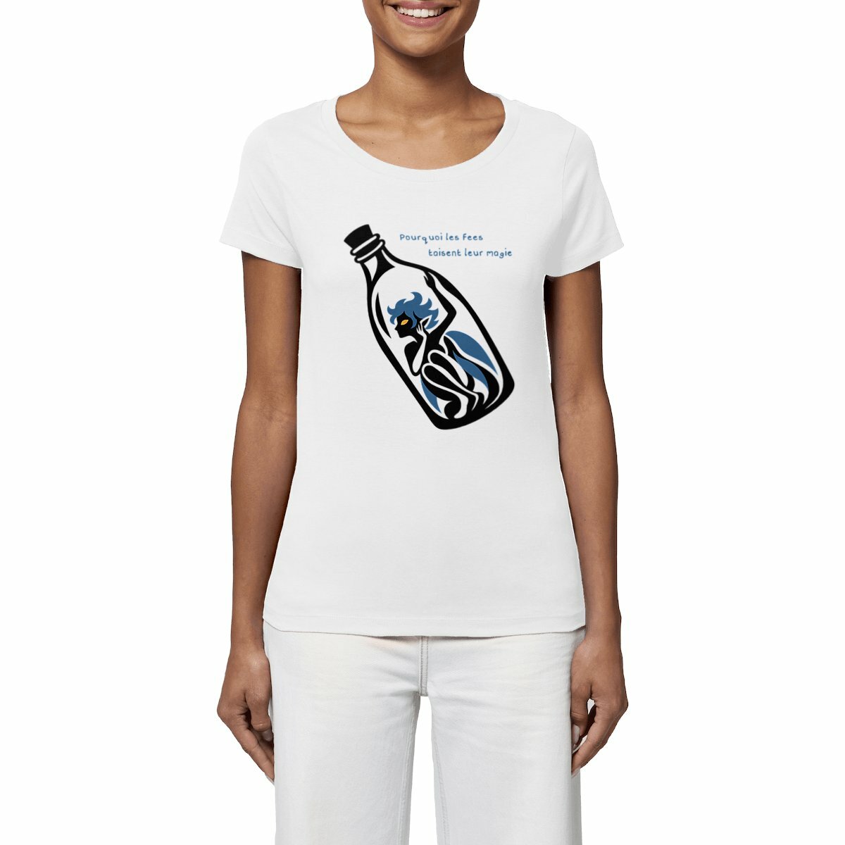 T-shirt coupe fem Ce qui repousse - fée dans bocal