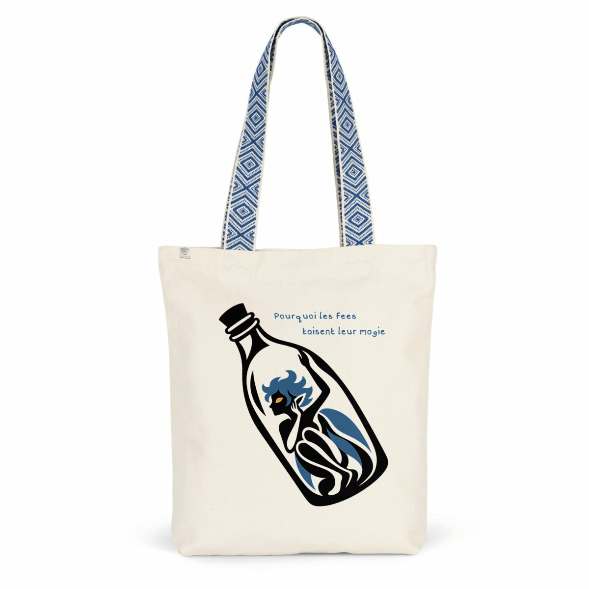 Totebag graphique - fée dans bocal