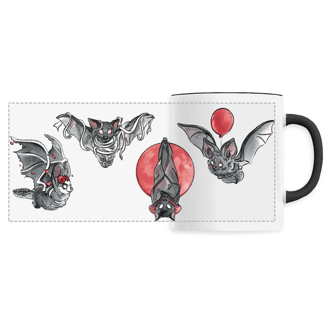 Image back Mug Black Bats ft. Asté Illu
