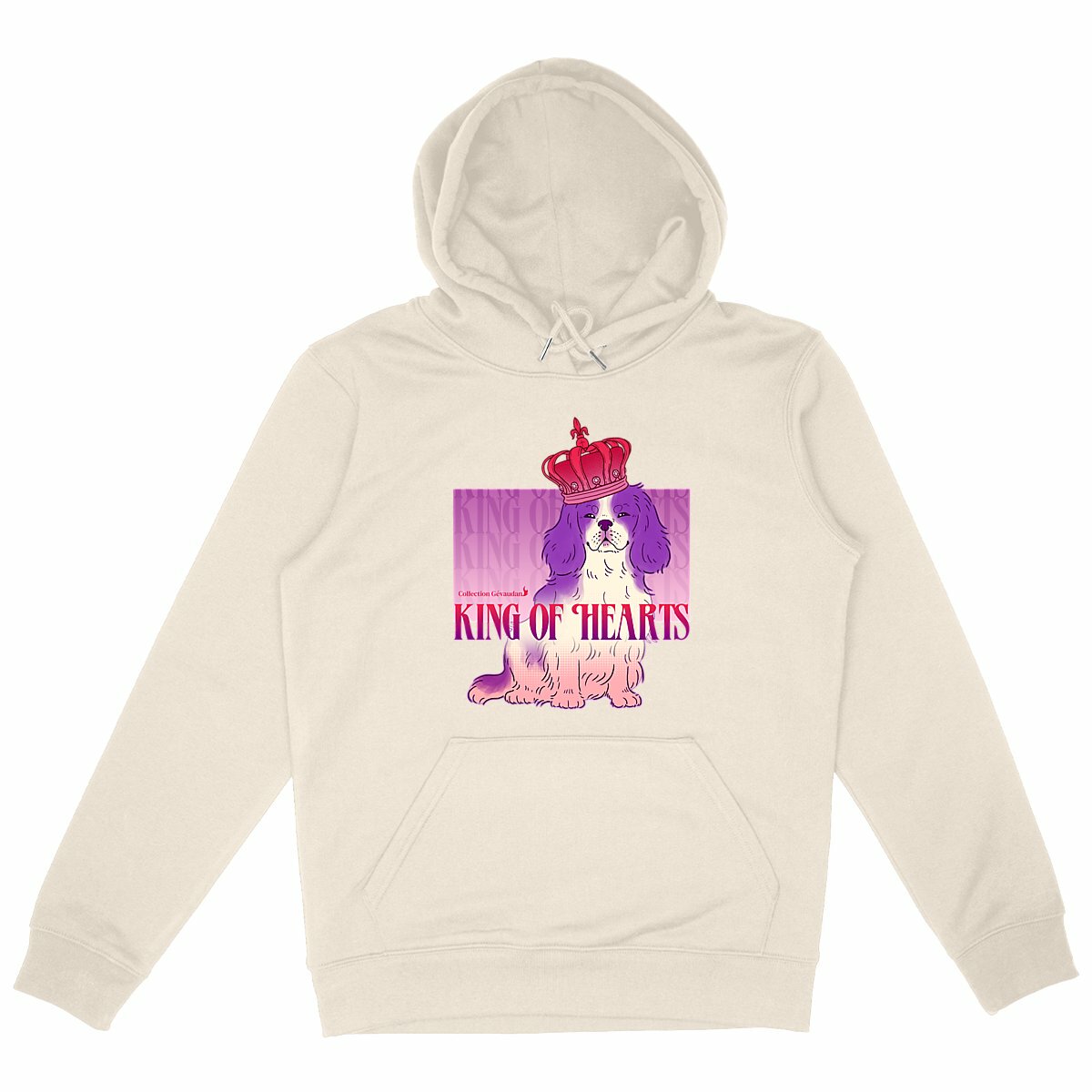 Image front Hoodie King of Hearts - Cavalier King Charles