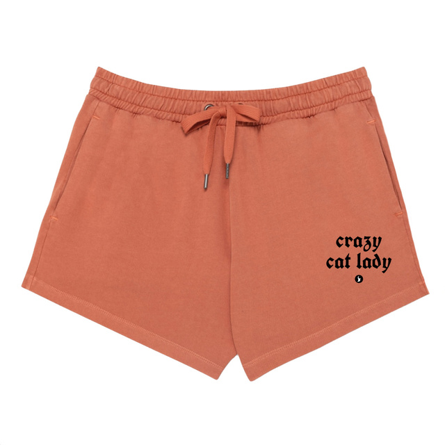 Image back Short Femme BIO Crazy Cat Lady