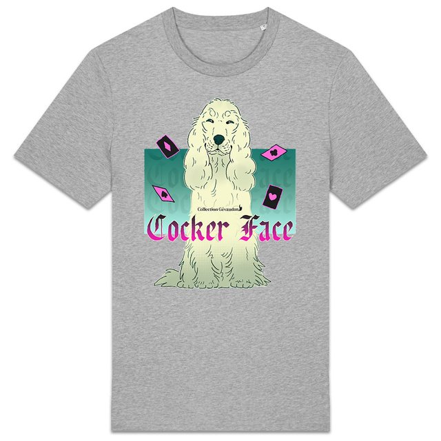 Image back T-Shirt BIO Cocker Face - Cocker Anglais