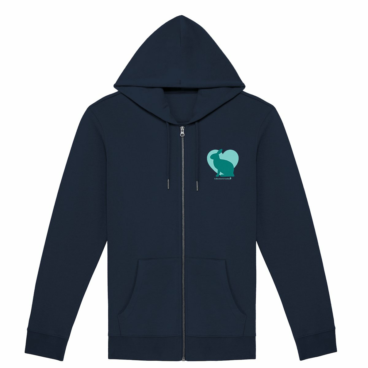 Image back Hoodie Zippé Cœur de Lapin