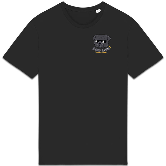 Image back T-Shirt Pug Life Noir