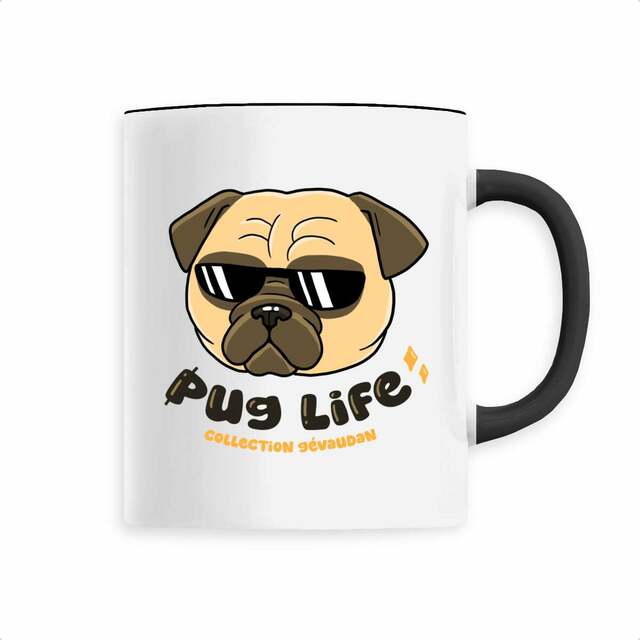 Image front Mug Pug Life Fauve