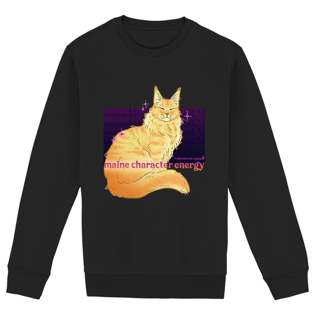 Image front Sweatshirt Maine Character Energy - Maine Coon