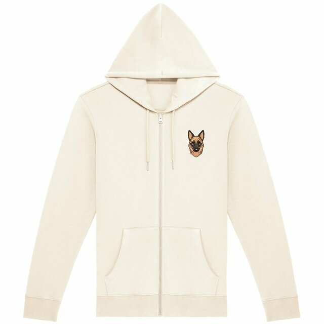 Image back Hoodie Zippé Bouille de Malou Sable ft. Asté Illu