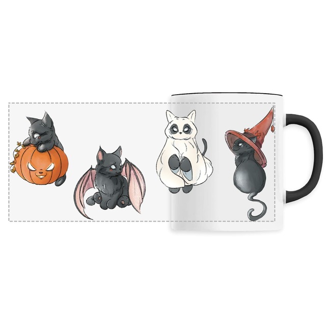 Image back Mug Black Cats ft. Asté Illu