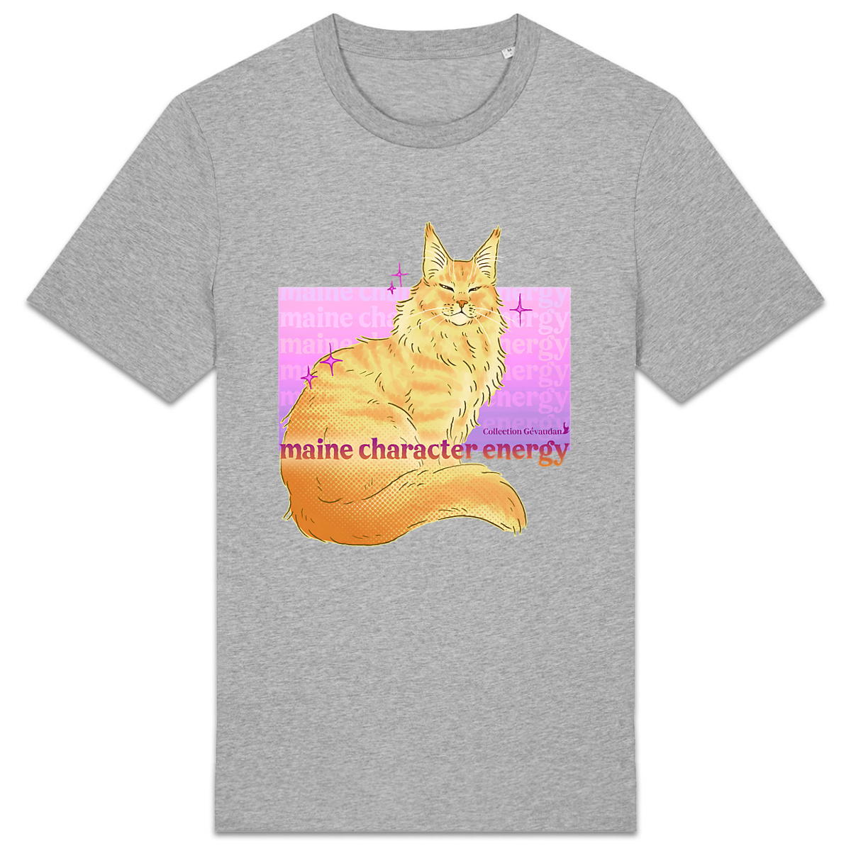 Image back T-Shirt BIO Maine Character Energy - Maine Coon