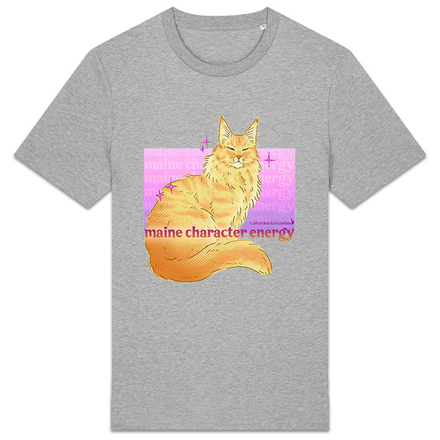 Image back T-Shirt BIO Maine Character Energy - Maine Coon