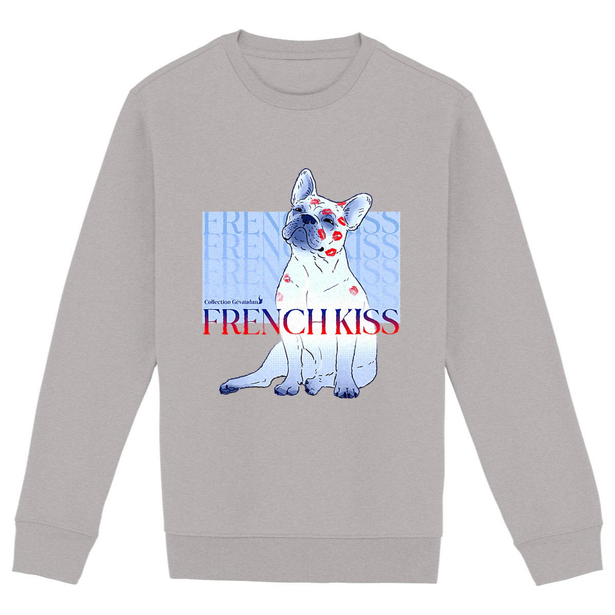 Image back Sweatshirt French Kiss - Bouledogue Français