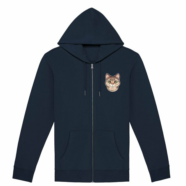 Image front Hoodie Zippé Bouille d'Européen Brown ft. Asté Illu