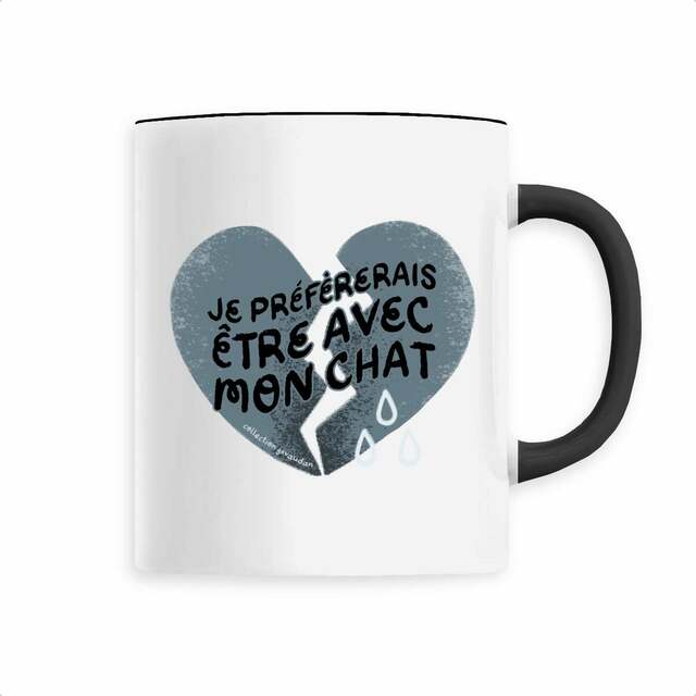 Image front Mug Je Préfèrerais Être Avec Mon Chat