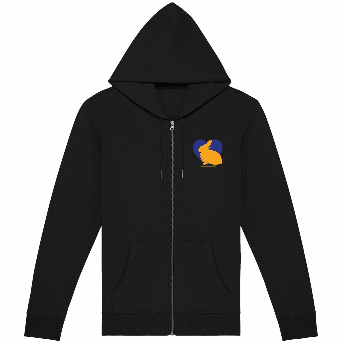 Image back Hoodie Zippé Cœur de Tête de Lion