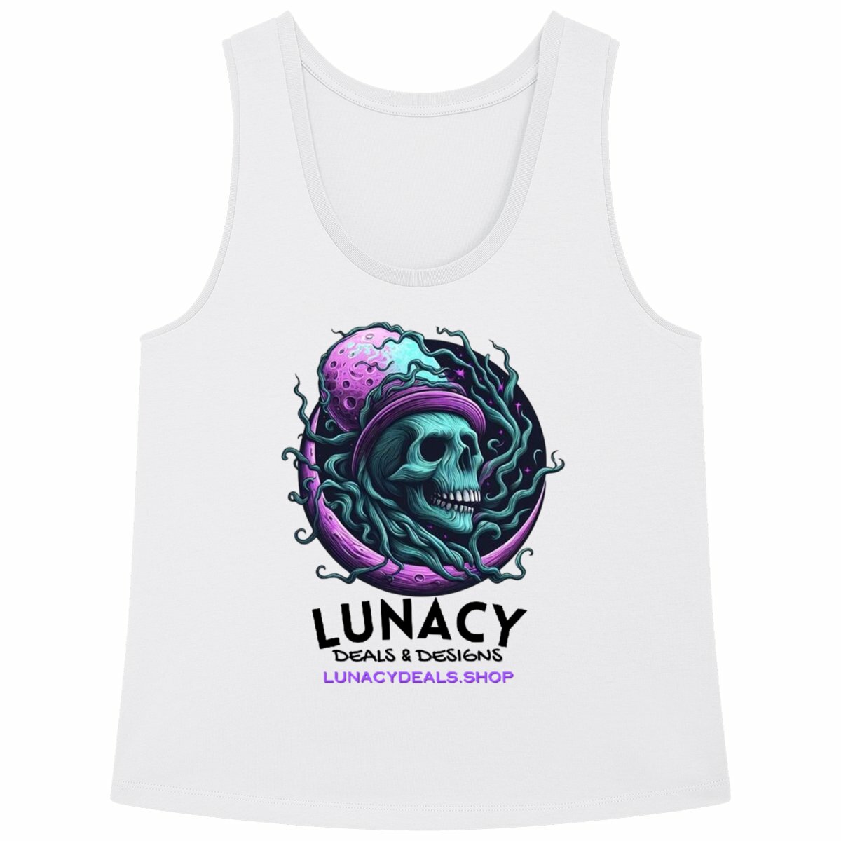 Image back Lunacy Deals & Designs Women's Loose Tank Top - Dark