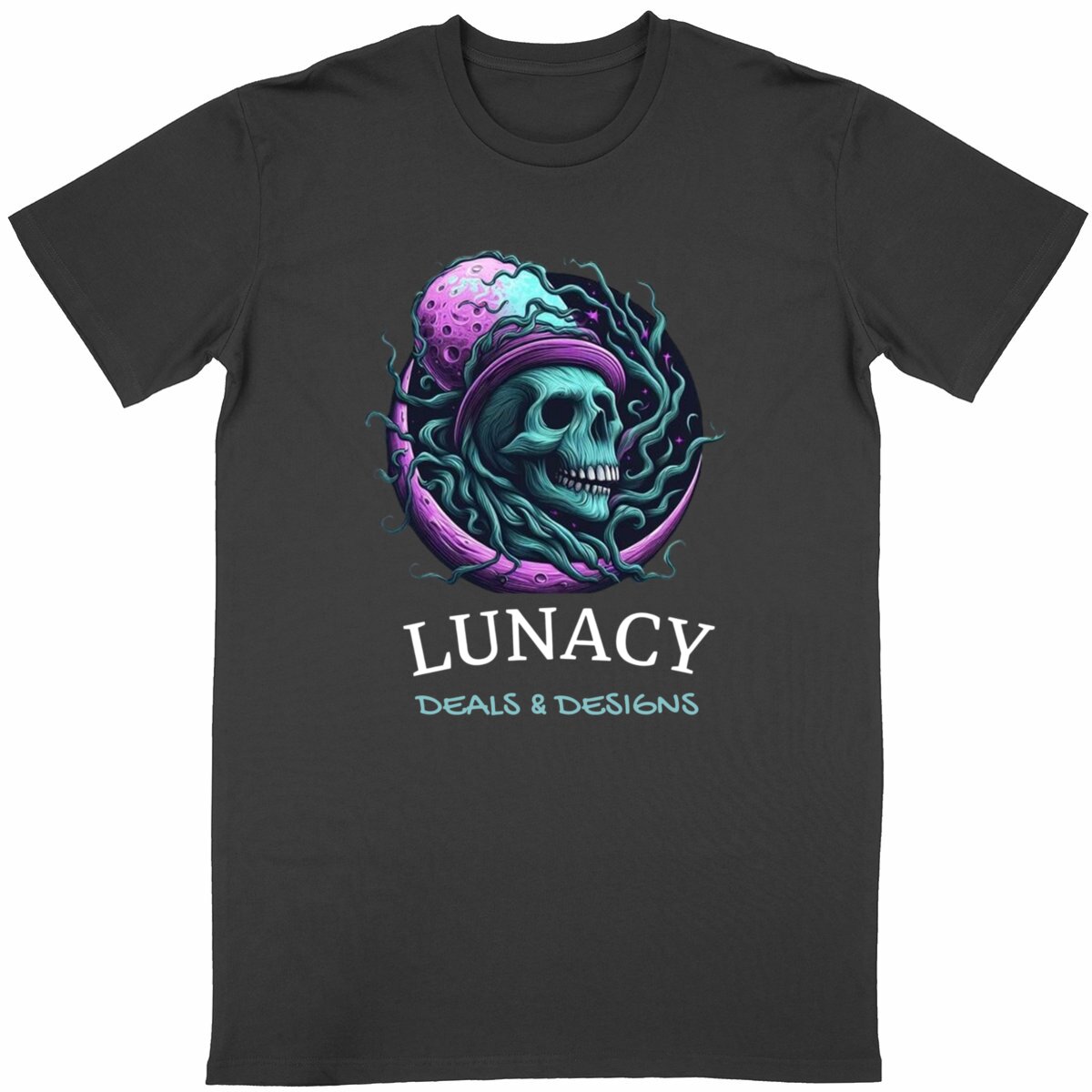 Image back Unisex Classic T-shirt with Lunacy Deals Design