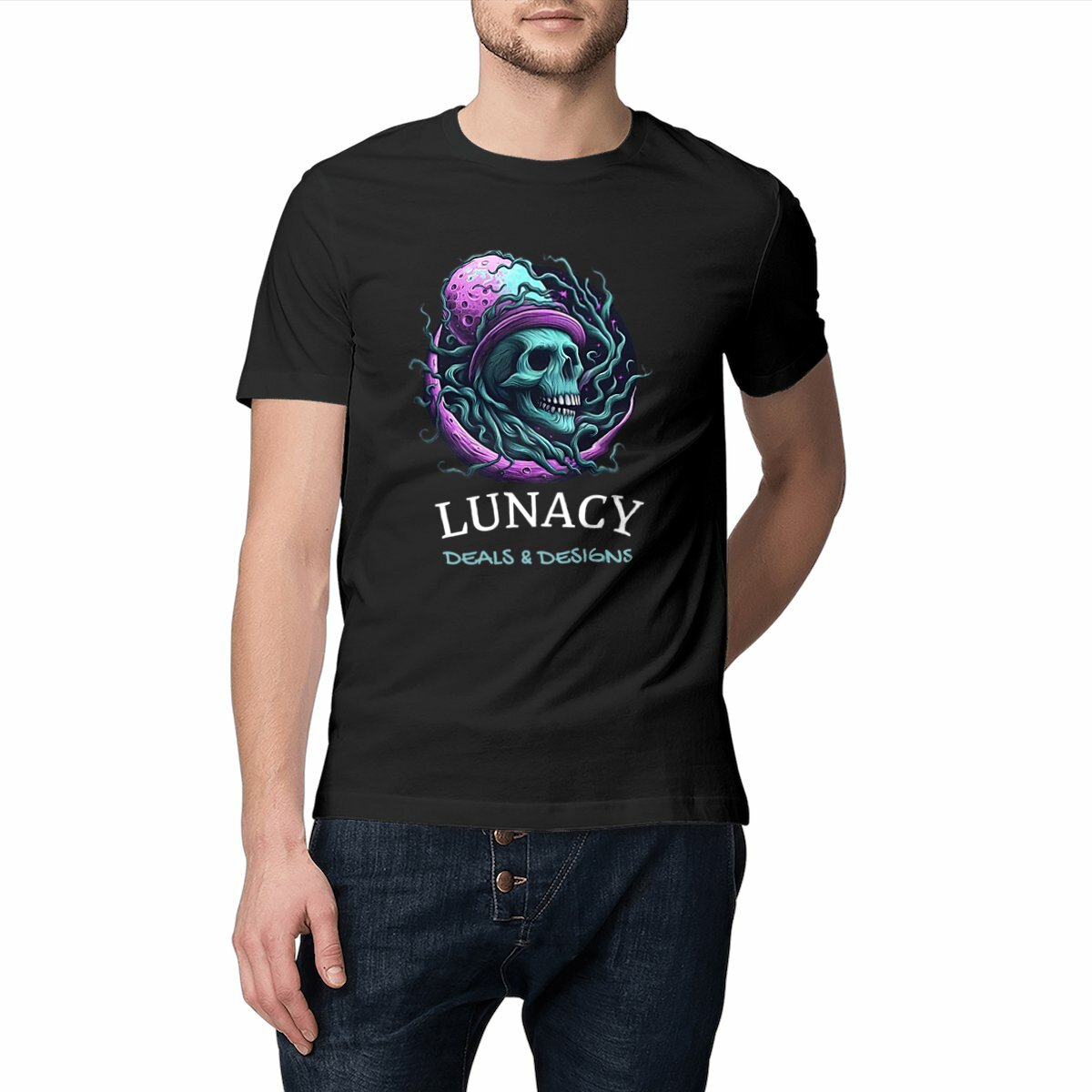 Image front Unisex Classic T-shirt with Lunacy Deals Design