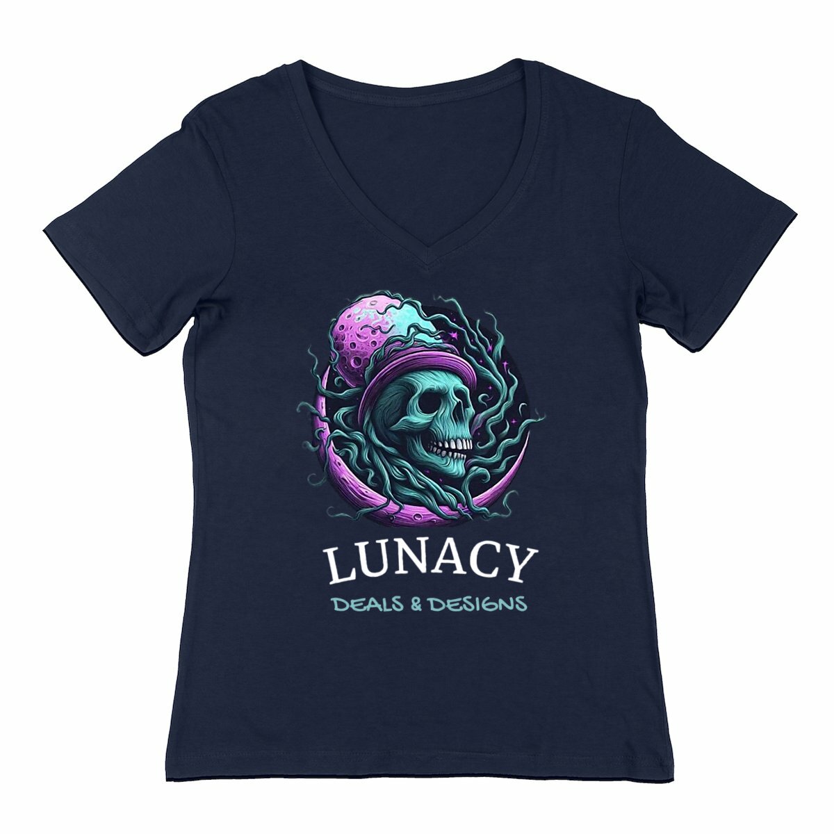 Image back Lunacy Deals & Designs Women's V-Neck T-Shirt