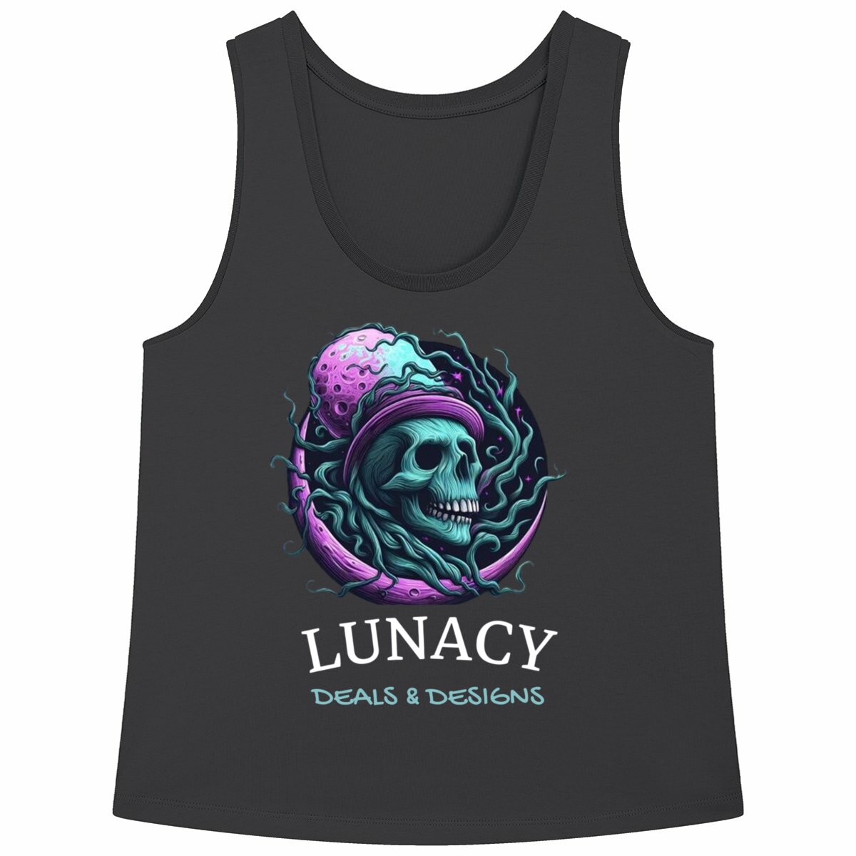 Image front Lunacy Deals & Designs Women's Loose Tank Top - Dark