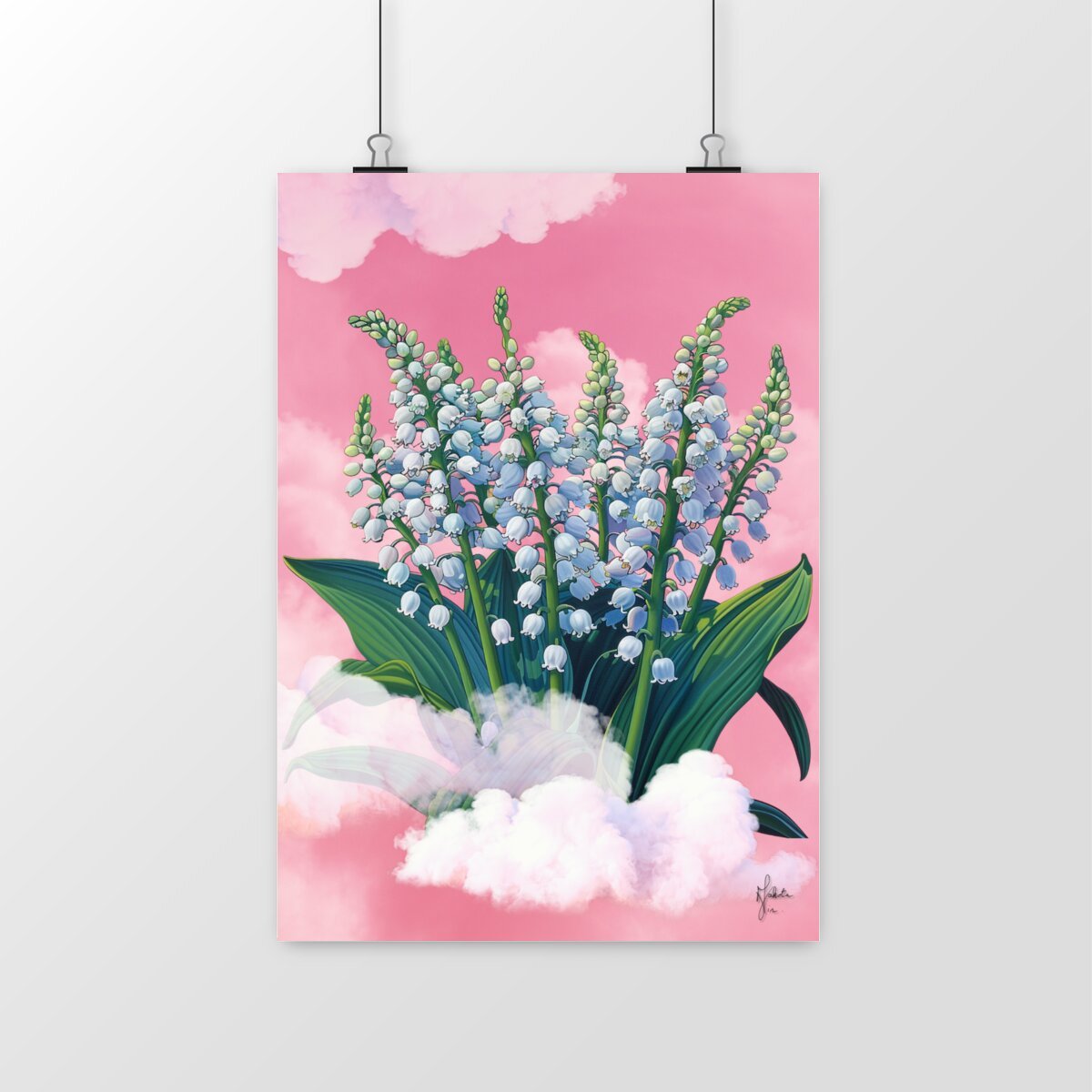 Image front Poster « muguet dans les nuages »