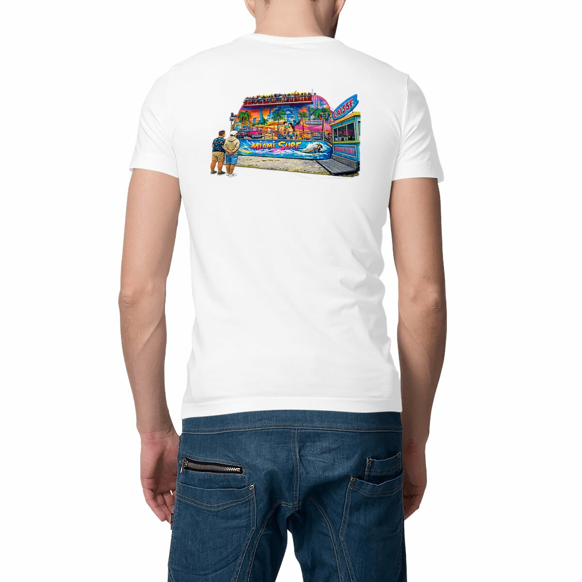 Image front T-shirt Unisexe Classique - Vibes Miami Surf Adulte