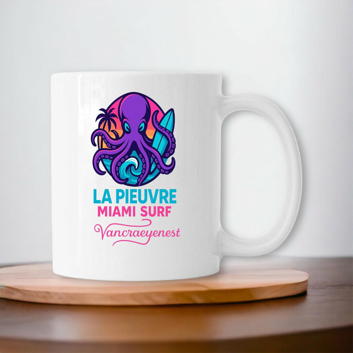 Image front mug La Pieuvre et Miami Surf