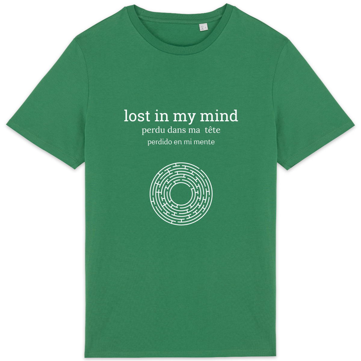 Image front Lost in My Mind – Soft Chaos Unisex T-Shirt | Organic Cotton | Mental Health Aesthetic Tee