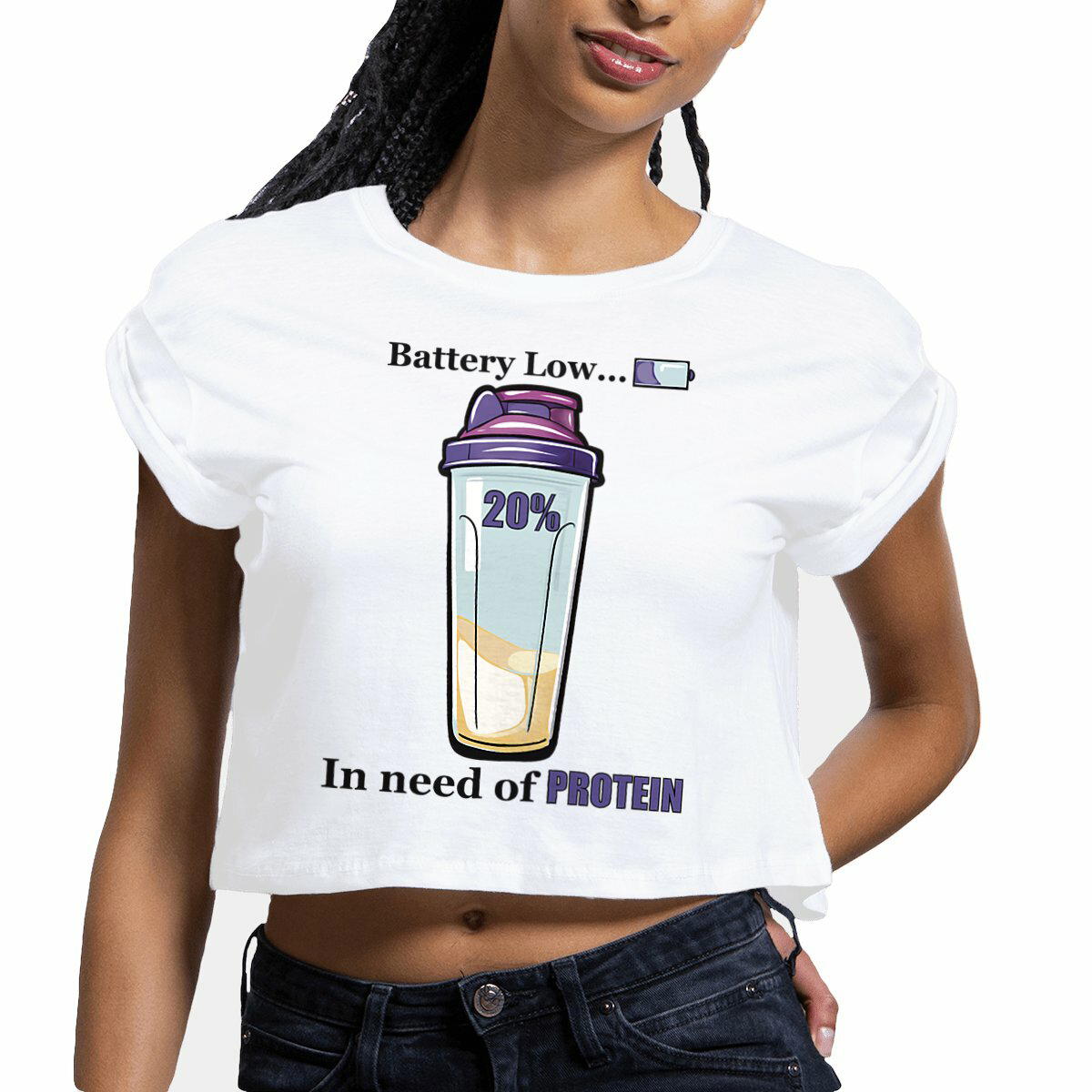 Image front gym girl crop top