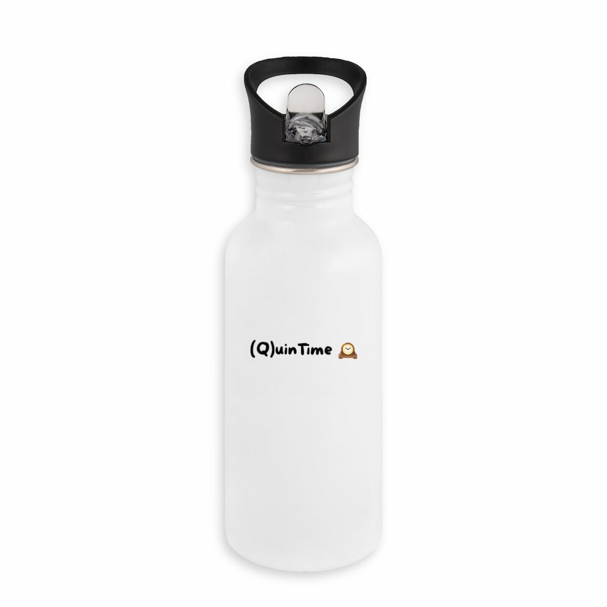 Stainless steel water bottle with straw | (Q)uinTime Merch